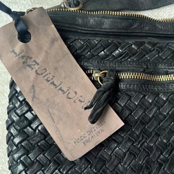 Langellotti Black Woven Leather Purse NEW! - Picture 8 of 9